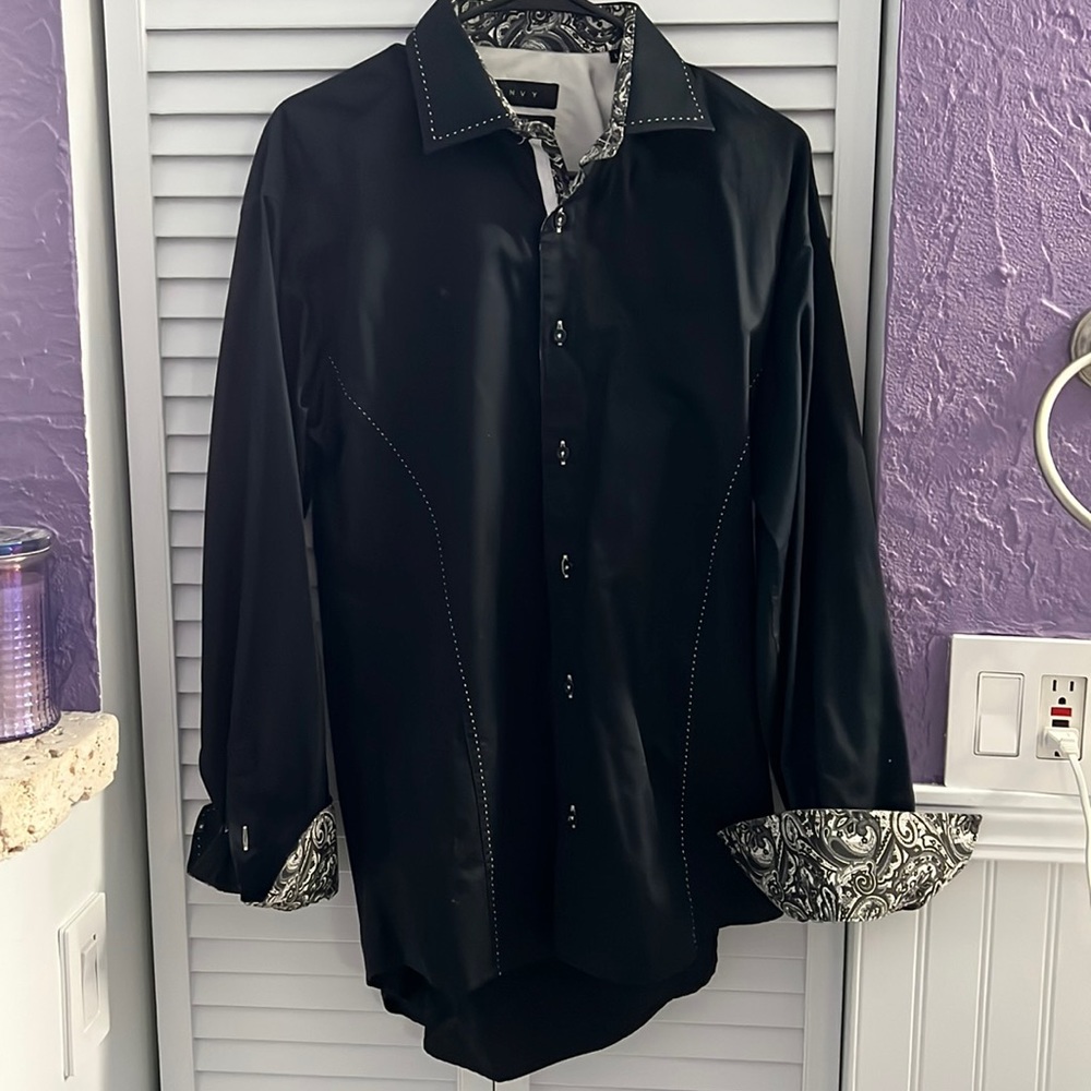 ENVY mens black button